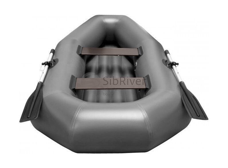 Надувная лодка ПВХ Skiff 240 НД, серый, SibRiver